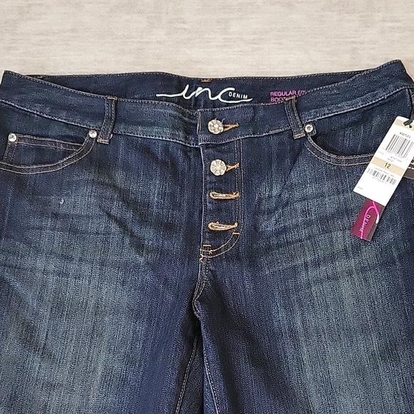 INC International Concepts Denim - INC International Concepts Dark Indigo Boot Cut Jeans
